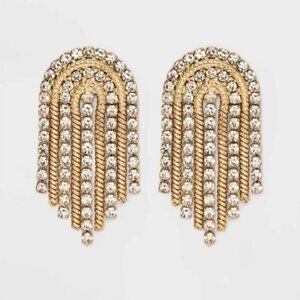 NWOT - SUGARFIX by BaubleBar Crystal and Arch Statement Earrings